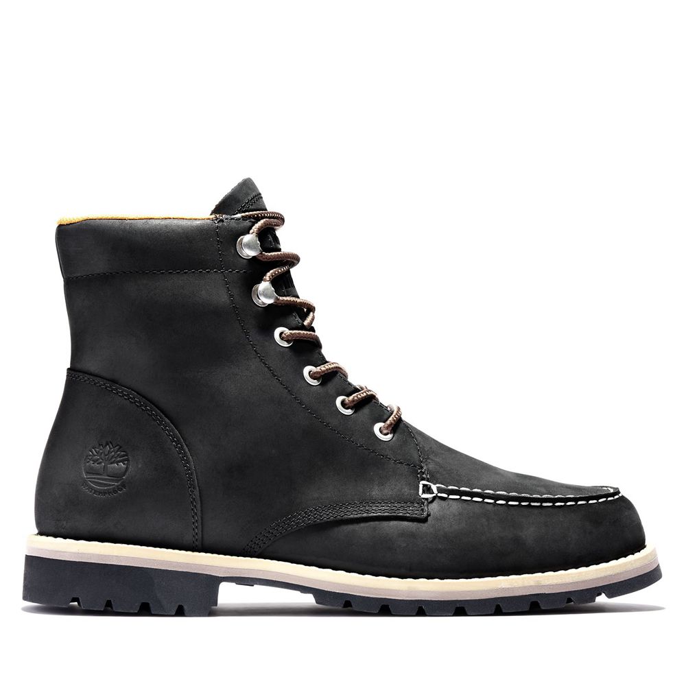 Timberland Μποτες Χιονιού Ανδρικα Μαυρα - Redwood Falls Waterproof Moc-Toe - Greece 2561789-JU